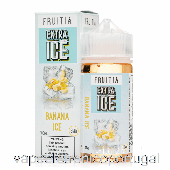Vape Eletrônico Banana Ice - Gelo Extra - Fruta - 100ml 3mg